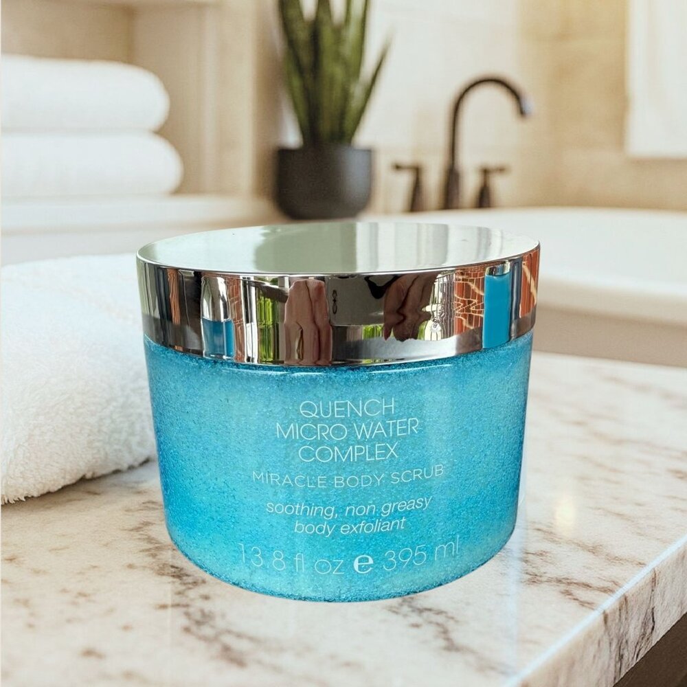 Quench Micro Water Complex Body Scrub 13.8 oz Hydrating Salt Exfoliant